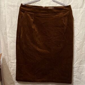 Women’s Brown corduroy Pencil Skirt